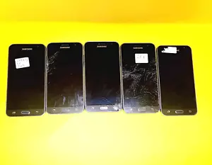 LOT 5X BROKEN SAMSUNG GALAXY J3 SM-J320W8 16GB UNLOCKED CELL PHONE ANDROID PARTS - Picture 1 of 7