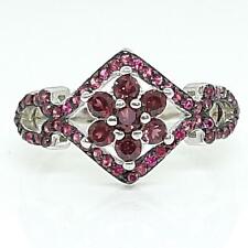 World Class .65ctw Rhodolite Garnet & Pink Sapphire 925 Sterling Silver Ring
