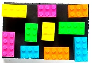 BRICK BRIGHTS Push Pin Set - 10pc Handmade Home Decor Memo Board Fun SALE - Picture 1 of 2