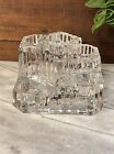 Vintage PARTYLITE Crystal 24% Lead Castle Tealight Candle Holder ~ Germany Made