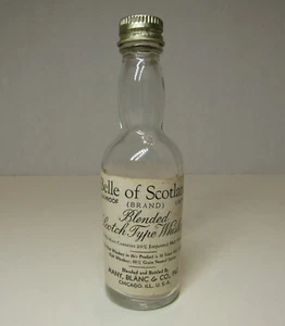 Bottiglia di whisky scozzese vuota vintage *Belle of Scotland* 1/10 pinta con timbro fiscale - Foto 1 di 22