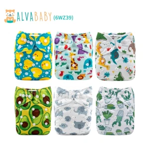Lot of 22Newborn Alva Baby Cloth Diapers with inserts and patterens - Picture 1 of 3