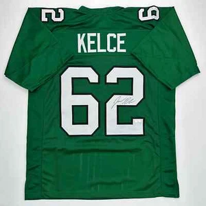 Autographed/Signed Jason Kelce Philadelphia Kelly Green Jersey PSA/DNA COA - Picture 1 of 4