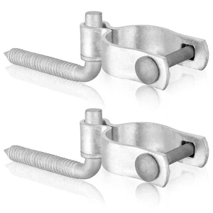 4 Pcs Farm Gate Hinge Set 5/8'' x 2'' Chain Link Fence Gate Post Hinge in Zin... - Bild 1 von 6