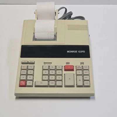 Monroe 122PD Medium Duty Desktop Printing Calculator - Tested/Works - Image 1 of 4