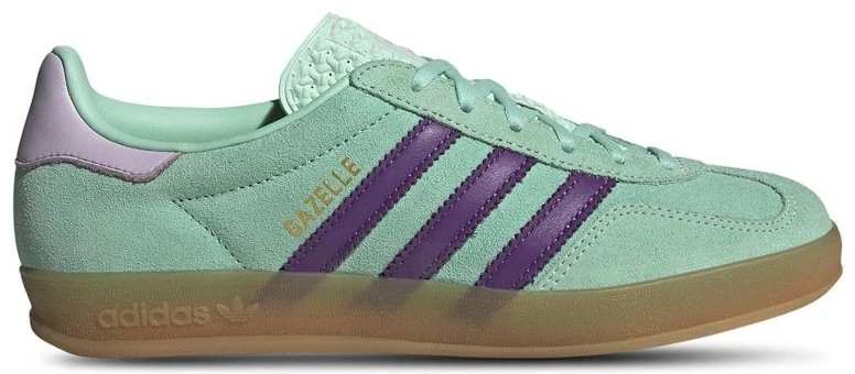 Size 8.5 - Adidas Gazelle Indoor Clear Mint Active Purple W