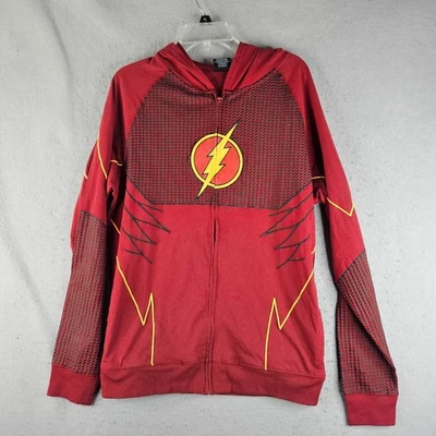 Chaqueta con Capucha The Flash Para Hombre Mediana Roja DC Comics Cremallera Completa Ligera Superhéroe Foto 1 de 4