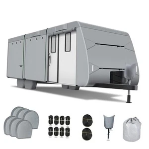 300D Travel Trailer RV Cover, 30'-33' Wind Watertight Rip-Stop UV 30-33FT - Picture 1 of 8
