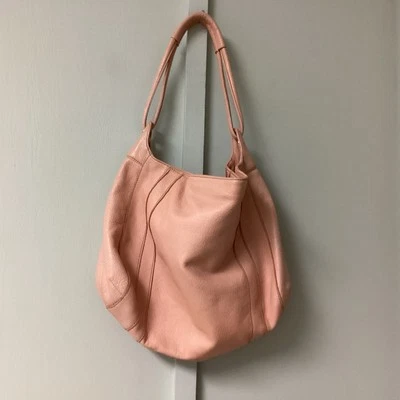 J Jill Lino Cartera Bolso de Hombro Rosa Malva Cuero Imán Cierre Defectos Foto 1 de 4