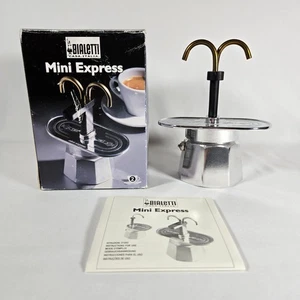 Bialetti Mini Express Moka Pot Espresso Maker Coffee 2-Cup Stovetop - Picture 1 of 9