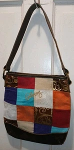 Bolso de Hombro Billabong Patchwork e Imitación Cuero Cartera Otoño Otoño Colores - Imagen 1 de 12