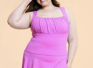 Blogilates Tanktop mit Schleife hinten Active First Bloom lila Größe Large neu mit Etikett - Bild 1 von 11