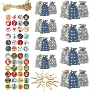 Christmas Treat Bags Candy Bag Goodie Bags Gift Pouches False Burlap excellently - Picture 1 of 7