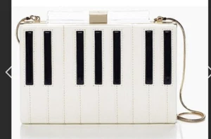 Kate Spade New York Emanuelle Fancy Footwork Piano Keys Clutch Novelty EUC - Picture 1 of 16
