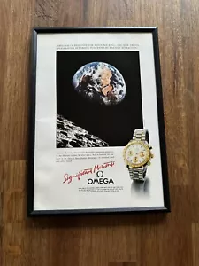 Orologio Luna Professionale Omega Speedmaster Originale incorniciato Pubblicità 1090 - Foto 1 di 2