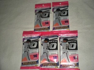 (5) 2021 Panini Donruss Optic Baseball Sealed Jumbo Pack Lot - Picture 1 of 5