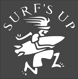 8"x8" Clear Plastic Stencil - Surf's Up (RE141)***** - Picture 1 of 2
