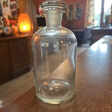 Pyrex Lab Apothecary Jar Vintage Clear Glass Bottle With Glass Stopper Halloween