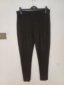 M&S Ladies Animal Print Black Jeggings Leggings Legging Size 16 Leg 30" - Picture 1 of 4