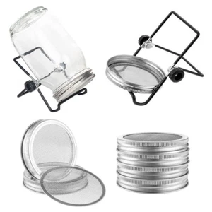 Kit de germinación de semillas tarro de albañil de germinación con tapa de colador de acero inoxidable - soporte - Imagen 1 de 15