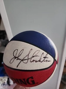 KARL MALONE, JOHN STOCKTON OLYMPIC AUTOGRAPHED USA BASKETBALL MOLTEN-BECKETT LOA - Picture 1 of 8