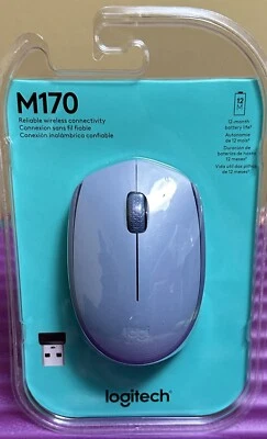 Logitech M170 Wireless Mouse Ambidextrous Blue Grey New Sealed - Image 1 of 4
