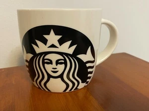 Starbucks Mug Coffee Tea Cup 2017 Black White Mermaid Logo Large 14 oz Barrel - Picture 1 of 6