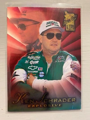 Ken Schrader #23 "Explosive" - 1998 Press Pass VIP NASCAR Card - Image 1 of 2
