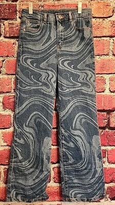Jeans Art Class Niñas Talla 12 Azul Patrón Mármol C38 Foto 1 de 4