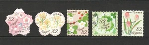 JAPAN 2019 SPRING GREETINGS BUTTERFLY ODD SHAPED 82 YEN COMP. SET 5 STAMPS USED - Picture 1 of 4