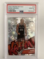 PSA 10 MANU GINOBILI KABOOM 2022-23 PANINI CROWN ROYALE #18