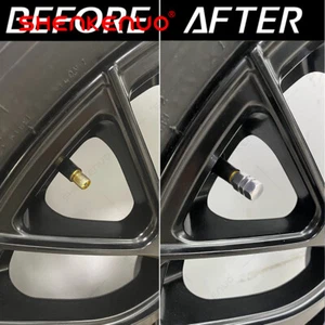4 Sliver Metal Tire Valve Air Dust Cover Stem Caps - Wheel Car Truck SUV Bike US - Picture 1 of 14
