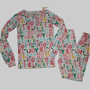 NWT The Children's Place Christmas Holiday Pajamas 6X/7 - Picture 1 of 9