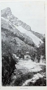 1895 Incisione CAVE DI CRESTOLA CARRARA - Imagen 1 de 1