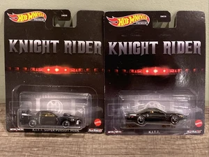 Hot Wheels PREMIUM KNIGHT RIDER - K.I.T.T. & K.I.T.T. SUPER PURSUIT MODE/NEW (2) - Picture 1 of 4