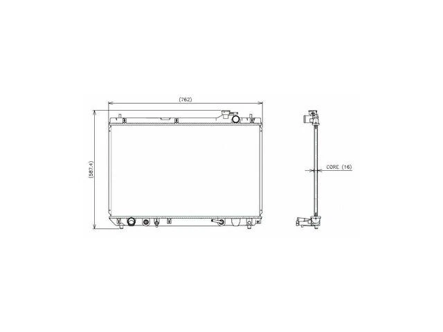 Radiador Denso 25PG45Y compatível com radiador Lexus RX300 2001-2003 -- com núcleo de 16mm; original de fábrica - Imagem 1 de 1