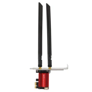 PCIe Network Card 300Mbps 2.4GHz 867Mbps 5GHz Dual Antenna BT4.2 PCIe WiFi A NEW - Afbeelding 1 van 12