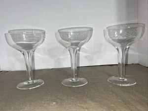 Konvolut 3 hohle Stiel Champagner Coupe Gläser Vintage MCM Mid Century - Bild 1 von 9