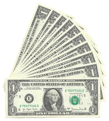 1977A $1 RICHMOND FRNs. 10 Consecutive, Crisp & UNCIRCULATED Banknotes. - Image 1 of 4