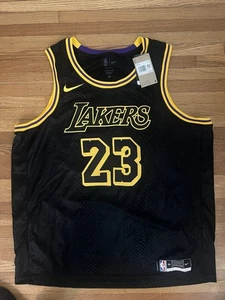 NWT LeBron James Los Angeles Lakers Nike Swingman Jersey Men's Black Mamba 56 2X - Picture 1 of 6