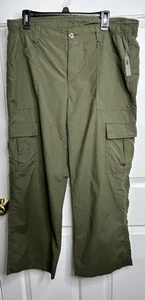 Old Navy Wide Leg Cargo Pants Full Length Women’s Large Alpine Tundra Green NEW - Picture 1 of 9