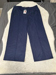 New Jaclyn Smith Womens Navy Blue Pull On Pants Plus Size 1X NWT  - Picture 1 of 10