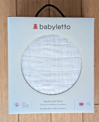 Sábana babyletto T29433 muselina blanca lisa para todas las etapas 52x28x8,7 NUEVA, sellada Foto 1 de 4
