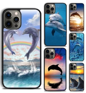 Dauphin Dolphin Sea Cover Case For Apple iPhone 15 Pro Max Plus 14 13 12 11 Xr - Photo 1 sur 12