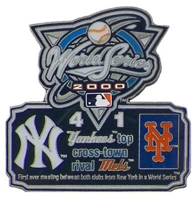 2000 World Series Commemorative Pin - Yankees vs. Mets - Limited Edition 1,000 - Image 1 of 2