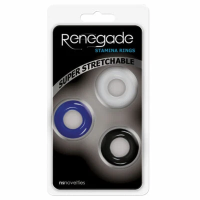 Renegade Resistencia Anillos Super Estirables Paquete de 3 Potenciadores Resistencia Masculina Foto 1 de 2