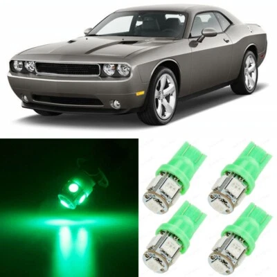 14 x Green Interior LED Lights Package For 2008 - 2014 Dodge Challenger +TOOL - Image 1 of 4