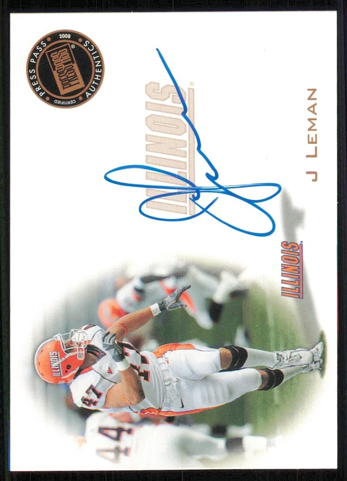 2008 Press Pass Autographs Bronze #PPSJL J Leman - Image 1 of 2