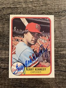 1981 Fleer Baseball Terry Kennedy Signed Card #541 Cardinals Auto 