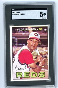 1967 Topps VADA PINSON Cincinnati Reds #550 SGC 5 EX Condition - Picture 1 of 2